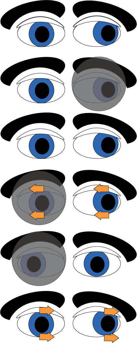 Eye diagrams showing the alternating cover test