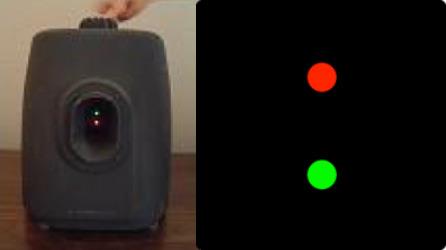 Farnsworth lantern with red and green test lights