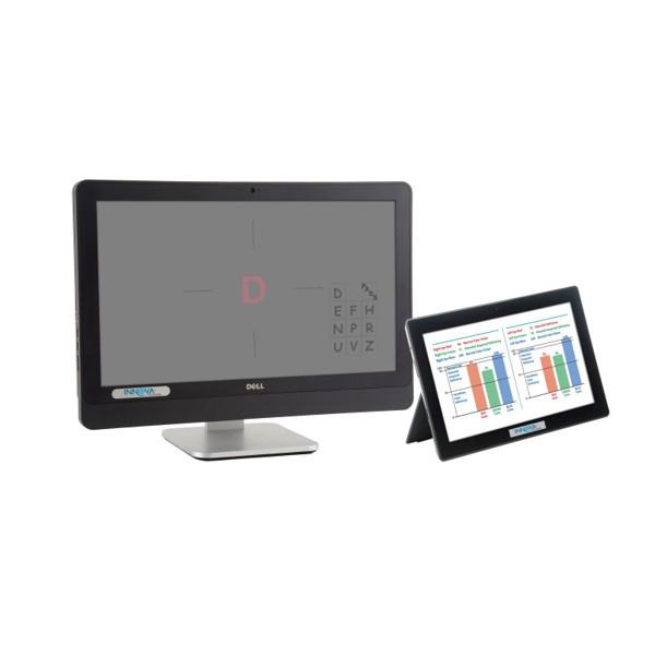Rabin cone contrast test on a monitor and tablet